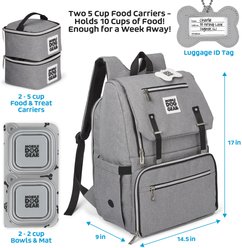 Mobile Dog Gear Ultimate Week Away Backpack, Small, Light Gray slide 2 of 8