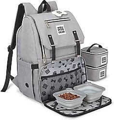 Mobile Dog Gear Ultimate Week Away Personalized Dog Backpack, Light Gray slide 2 of 5