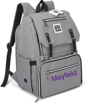 Show full view: Mobile Dog Gear Ultimate Week Away Personalized Dog Backpack, Light Gray slide 4 of 6