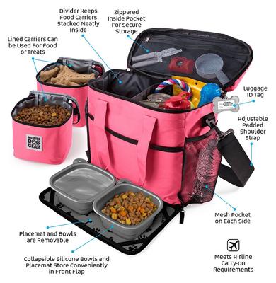 Show full view: Mobile Dog Gear Week Away Personalized Dog Bag, Pink slide 3 of 6