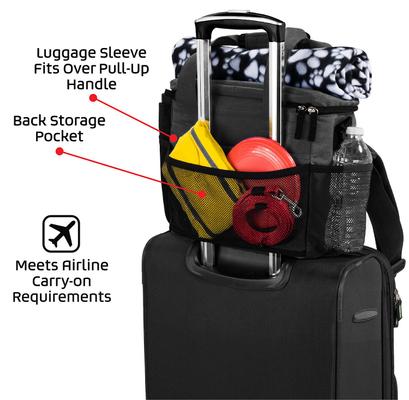 Show full view: Mobile Dog Gear Week Away Tote Pet Travel Bag, Black, Medium/Large slide 5 of 8