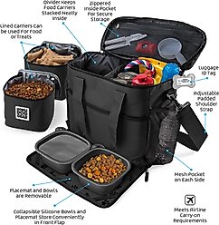 Mobile Dog Gear Week Away Tote Pet Travel Bag, Black, Small slide 2 of 4