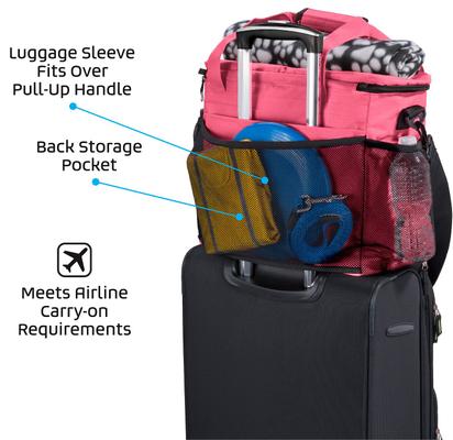 Show full view: Mobile Dog Gear Week Away Tote Pet Travel Bag, Pink, Medium/Large slide 6 of 8