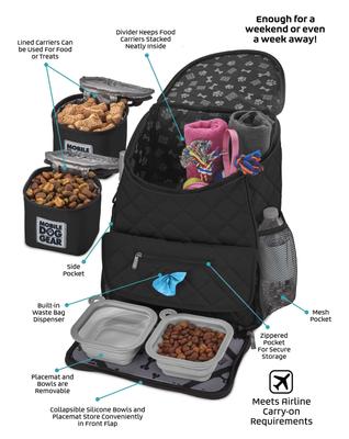Show full view: Mobile Dog Gear Weekender Backpack Pet Travel Bag, Black slide 4 of 7