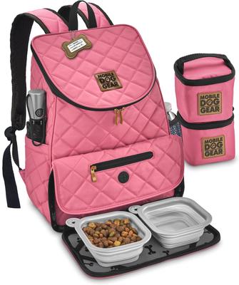 Show full view: Mobile Dog Gear Weekender Personalized Dog Backpack, Pink slide 2 of 6