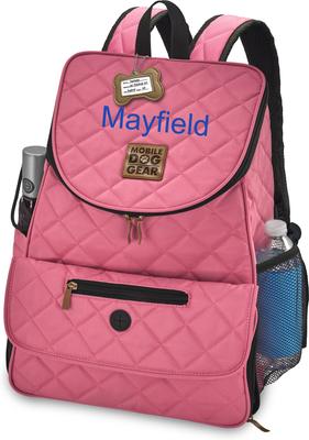 Show full view: Mobile Dog Gear Weekender Personalized Dog Backpack, Pink slide 4 of 6