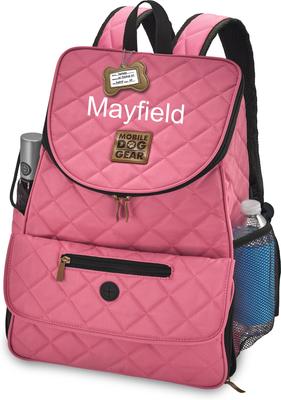 Show full view: Mobile Dog Gear Weekender Personalized Dog Backpack, Pink slide 5 of 6