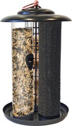 Modern Farmhouse Triple Tube Mixed Copper Accents Seed Wild Bird Feeder, Matte Black slide 1 of 2
