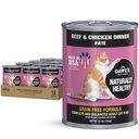 Dave's Pet Food Naturally Healthy Grain-Free Beef & Chicken Dinner Pate Canned Wet Cat Food, 12.5-oz, case of 12