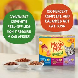 Meow Mix Seafood Selects Variety Pack Wet Cat Food, 2.75-oz cup, case of 24 slide 2 of 8