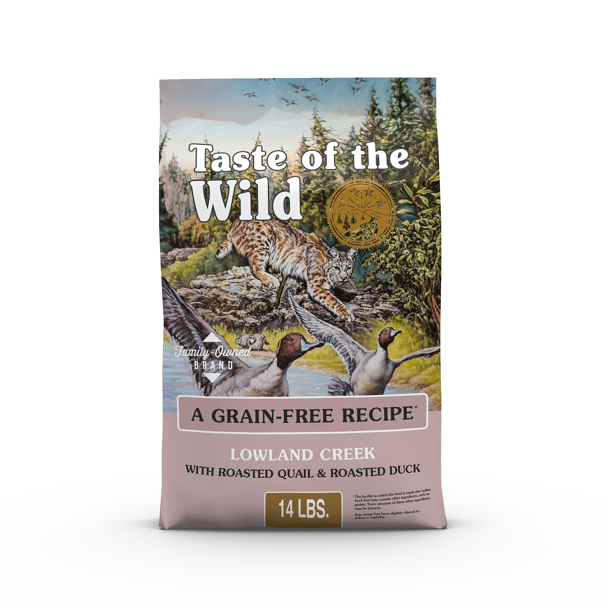 TASTE OF THE WILD Lowland Creek Premium Real Meat Recipe with Roasted Quail Duck Grain Free Dry Cat Food reviews Chewy
