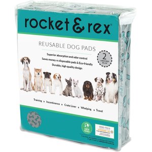 Rocket & Rex Washable Puppy Training Pads, Large: 36 x 30-in, 2 count, Unscented