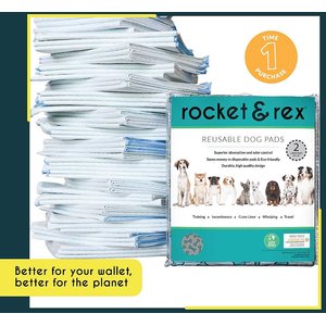 Rocket & Rex Washable Puppy Training Pads, Large: 36 x 30-in, 2 count, Unscented