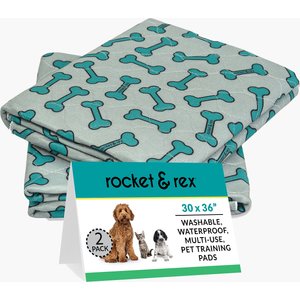 Rocket & Rex Washable Puppy Training Pads, Large: 36 x 30-in, 2 count, Unscented