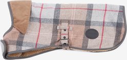 Barbour Wool Touch Dog Coat, Taupe/Pink Tartan, X-Large