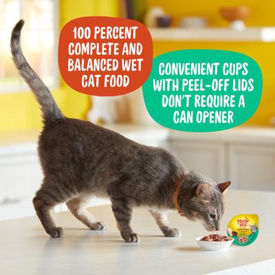 Show full view: Meow Mix Tenders in Sauce with Real Chicken & Liver Wet Cat Food, 2.75-oz cup, case of 12 slide 4 of 10