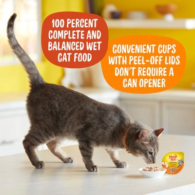 Show full view: Meow Mix Chunks in Gravy with Real Chicken Breast Wet Cat Food, 2.75-oz cup, case of 12 slide 5 of 11
