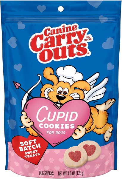 Canine Carry Outs Cupid Valentine's Cookies Dog Treats, 4.5-oz bag