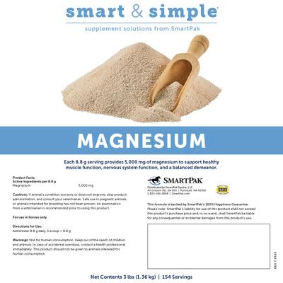 Show full view: SmartEquine Smart & Simple Magnesium Oxide Powder Horse Supplement, 3-lb bag slide 2 of 7