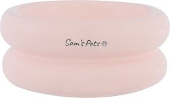 Sam's Pets Tall Tulip Glossy Non-Skid Ceramic Dog & Cat Bowl, 350-mL, Pink