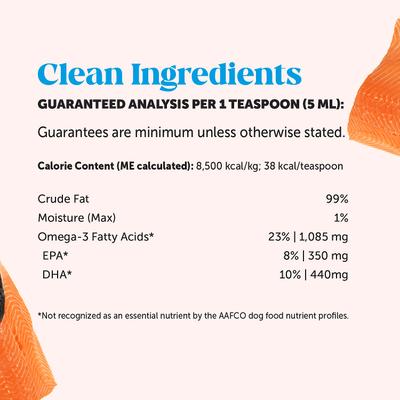 Show full view: Pet Honesty Wild Alaskan Salmon Oil Omega-3 & Joint Supplement for Dogs & Cats, 16-fl oz bottle, bundle of 3 slide 4 of 14