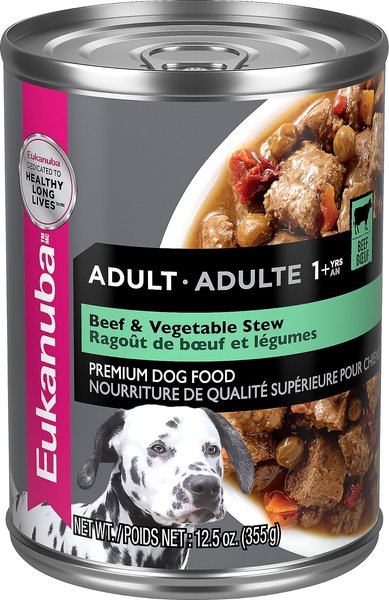 EUKANUBA Adult Beef Vegetable Stew Canned Dog Food 12.5 oz case of 12 Chewy