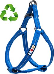 Pawtitas Recycled Reflective Dog Harness, Blue, Large