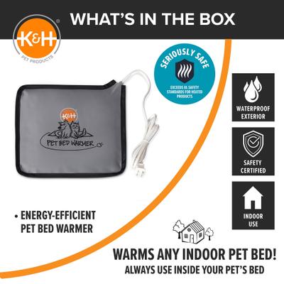 Show full view: K&H Pet Products Cat & Dog Bed Warmer Gray, Small slide 4 of 10