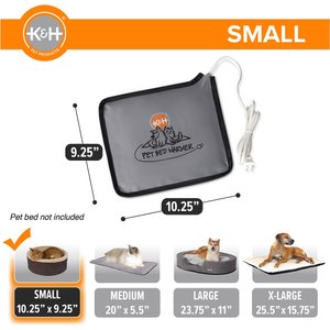 K&H Pet Products Cat & Dog Bed Warmer Gray, Small