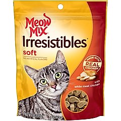 Meow Mix Irresistibles White Meat Chicken Soft & Chewy Cat Treats, 3-oz bag