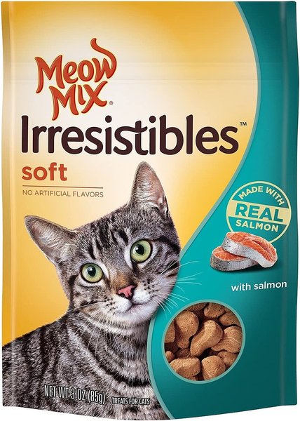 Meow Mix Brandclub Meow Mix Irresistibles Soft Salmon Cat Treats 3 oz bag