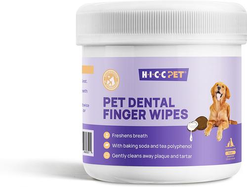 Show full view: HICC PET Oral Care Dental Spray, 5.1-oz bottle + Finger Glove Cat & Dog Dental Wipes, 50 count slide 5 of 8