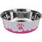 Show in main carousel: Maslow Design Series Paw Design Non-Skid Stainless Steel Dog Bowl, Pink/White, 6.75-cup slide 1 of 2