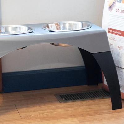 Show full view: Maslow Multi-Pack Elevated Dog Bowl, Grey/Black, Medium slide 4 of 6