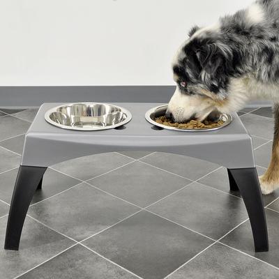 Show full view: Maslow Multi-Pack Elevated Dog Bowl, Grey/Black, Medium slide 2 of 6