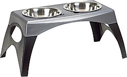 Maslow Multi-Pack Elevated Dog Bowl, Grey/Black, Large