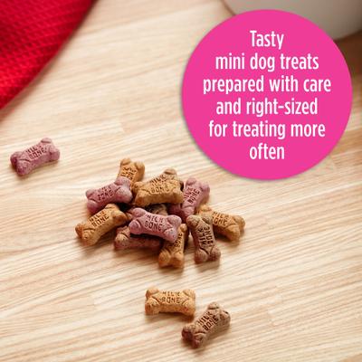 Show full view: Milk-Bone Mini's Flavor Snacks Beef, Chicken & Bacon Flavored Biscuit Dog Treats, 36-oz tub slide 5 of 11