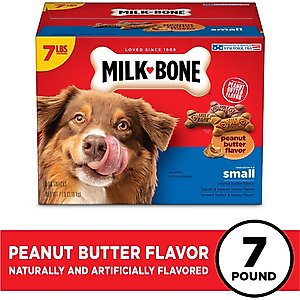 Milk-Bone Small Peanut Butter Flavor Variety Dog Treats, 7-lb box
