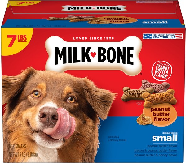 MILK BONE Small Peanut Butter Flavor Variety Dog Treats 7 lb box Chewy