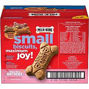 Milk-Bone Small Peanut Butter Flavor Variety Dog Treats, 7-lb box
