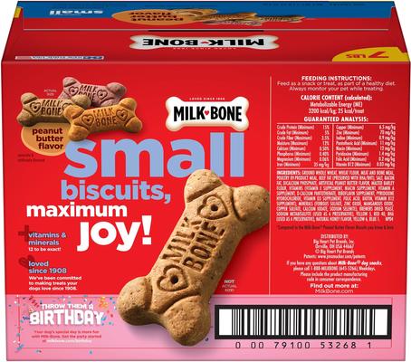 Show full view: Milk-Bone Small Peanut Butter Flavor Variety Dog Treats, 7-lb box slide 4 of 11