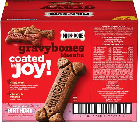 Show full view: Milk-Bone GravyBones Small Biscuit Dog Treats, 7-lb box slide 4 of 11