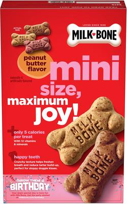 Show full view: Milk-Bone Mini's Peanut Butter Flavor Variety Dog Treats, 15-oz box slide 4 of 11