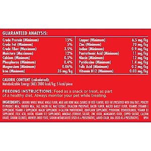 Milk-Bone Mini's Flavor Snacks Beef, Chicken & Bacon Flavored Biscuit Dog Treats, 36-oz tub