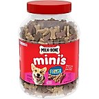 Milk-Bone Mini's Flavor Snacks Beef, Chicken & Bacon Flavored Biscuit Dog Treats, 36-oz tub