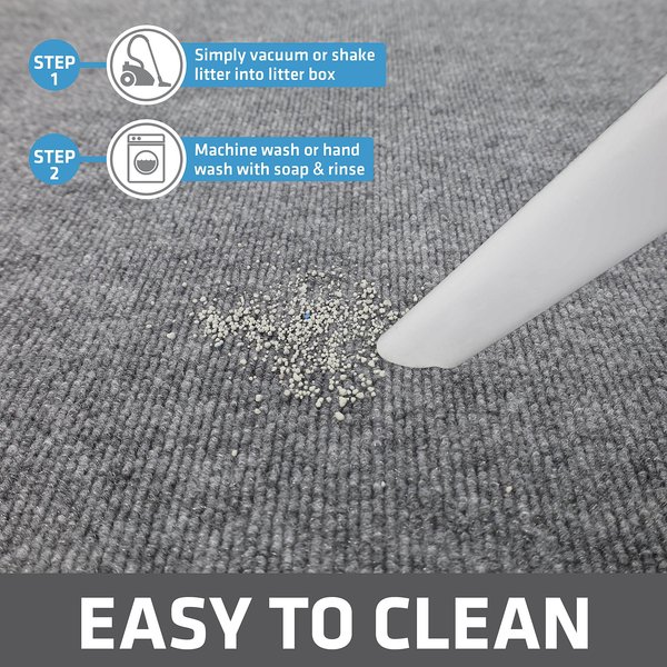 Show full view: Drymate Corner Ridged Cat Litter Trapping Mat, Grey, 29.5-in x 29.5-in slide 4 of 12