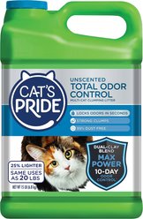 Cat's Pride Max Power Total Odor Control Unscented Clumping Cat Litter, 15-lb jug