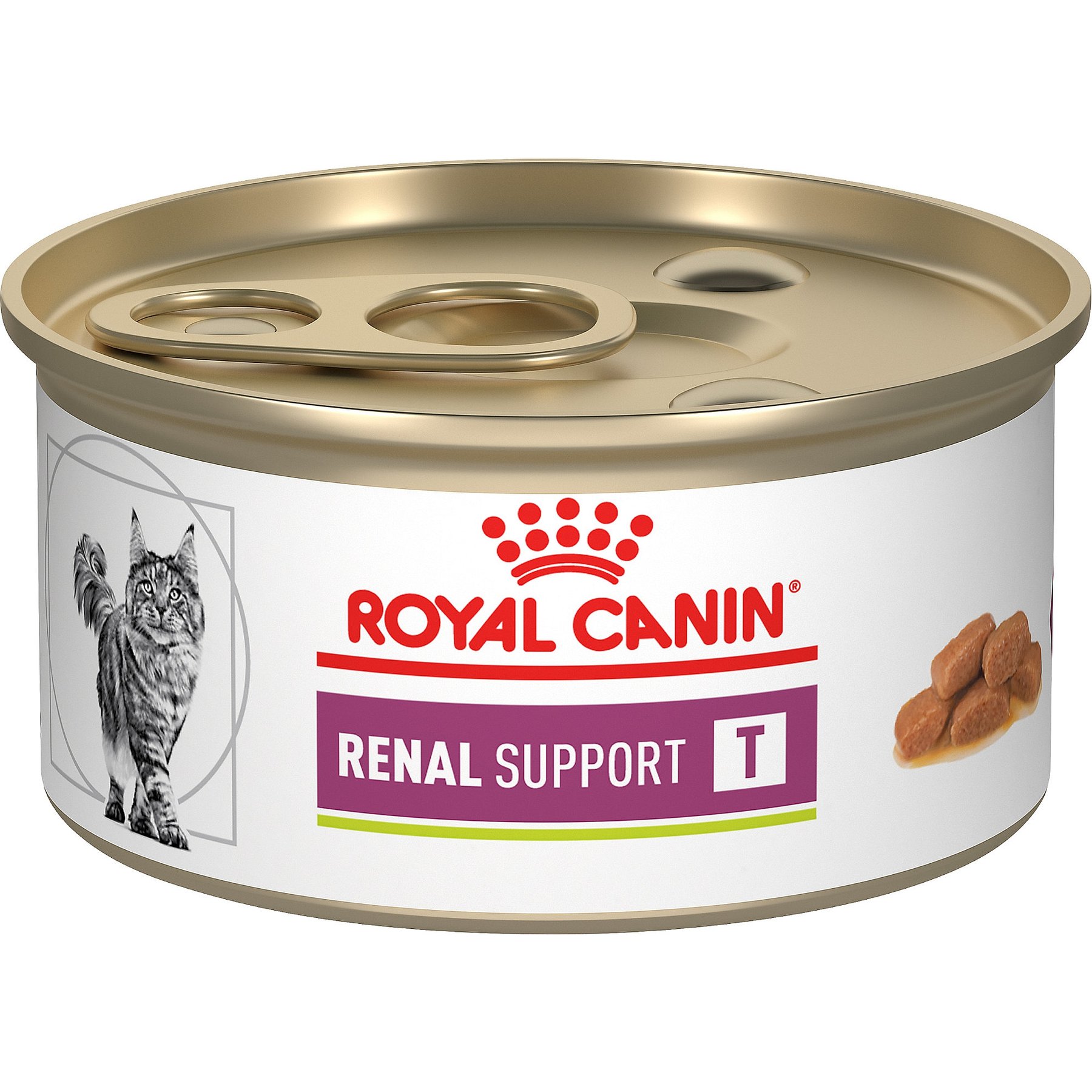 Royal Canin Veterinary Diet Adult Renal Support T Thin Slices in Gravy Canned Cat Food 3 oz Case of 24