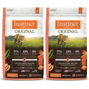 Instinct Original Real Salmon Recipe Grain-Free Dry Cat Food, 10-lb bag, bundle of 2