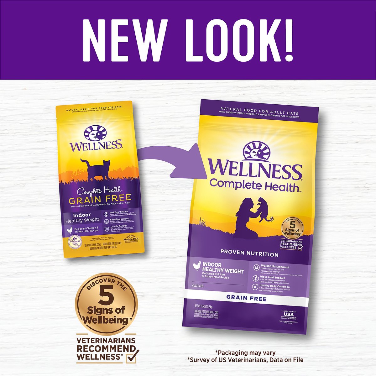 Wellness Complete Health Grain-Free Indoor Healthy Weight Chicken Recipe Natural Dry Cat Food